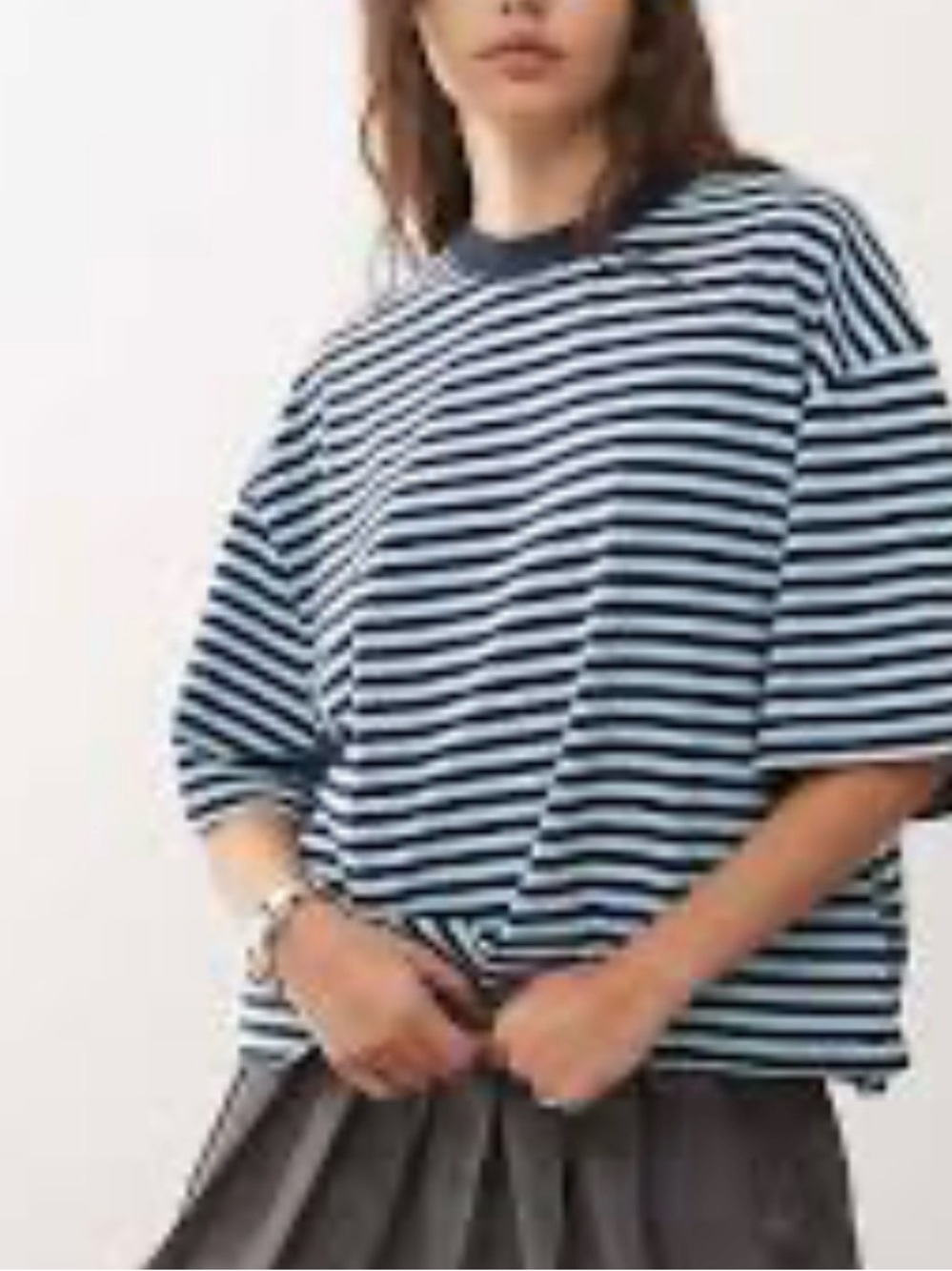 Bloom Short Sleeve Tee in Navy Sea Stripe - Picture 2 of 3
